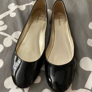 Xhilaration Black Patent Flats- Like New